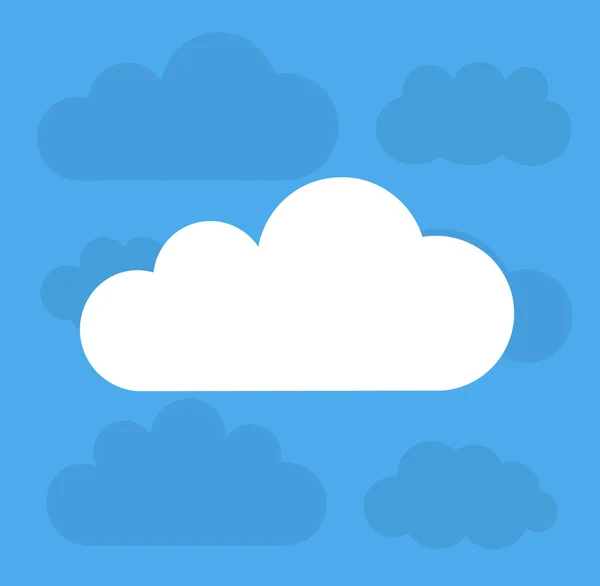 Nuvole sul cielo blu — Vettoriale Stock