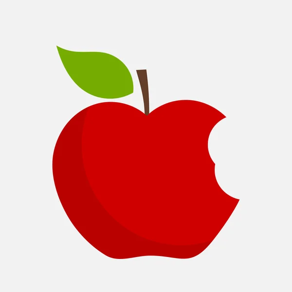 Bitten apple vector — Stock Vector