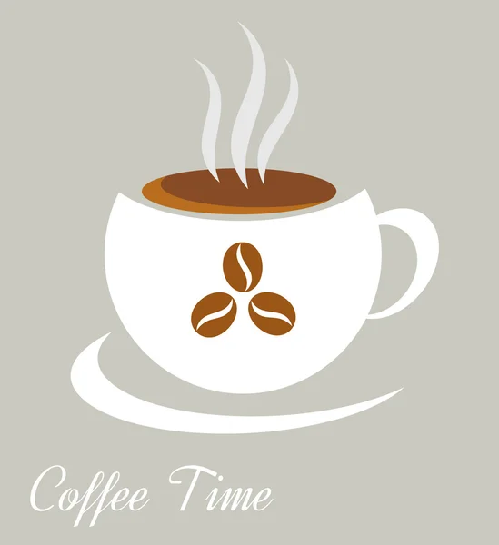 Czas filiżanka kawy — Wektor stockowy