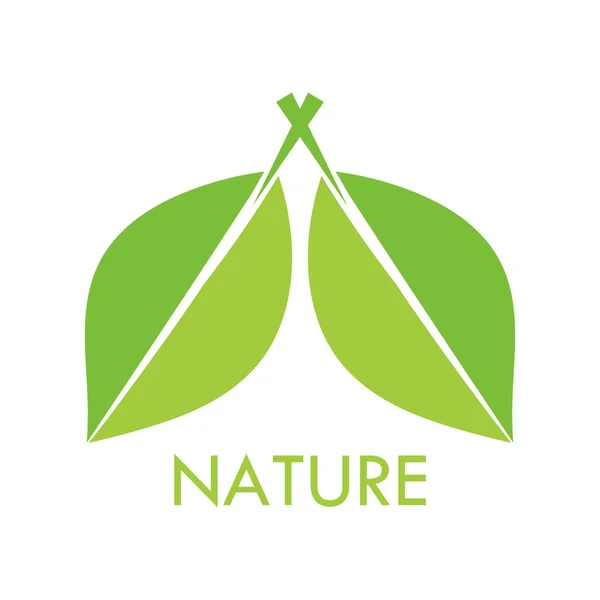 Leaves nature symbol — Stock Vector