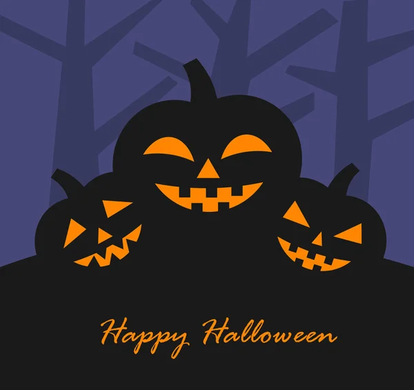 Fondo de calabazas de Halloween. Ilustración vectorial — Vector de stock