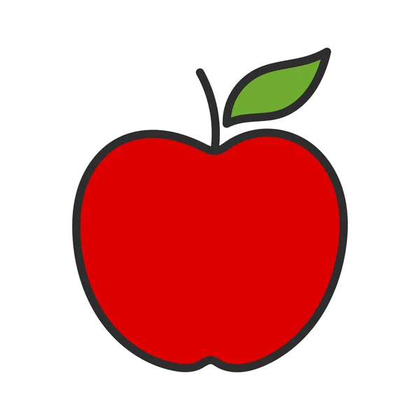 Manzana roja vector — Vector de stock