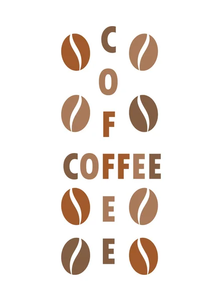 Kahve çekirdeği konsepti — Stok Vektör