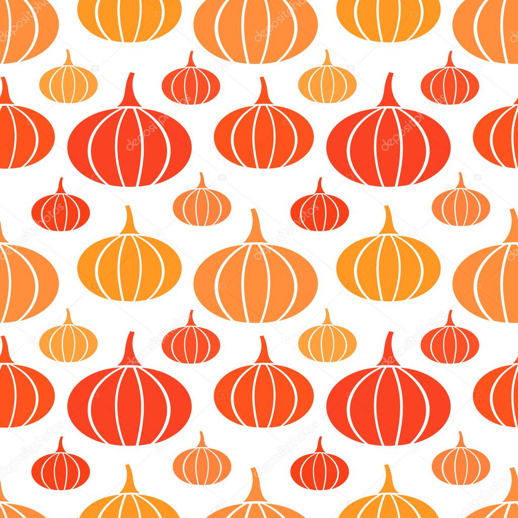 Autumn seamless pumpkin pattern