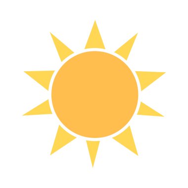 Güneş ikonu. vektör illüstrasyonu