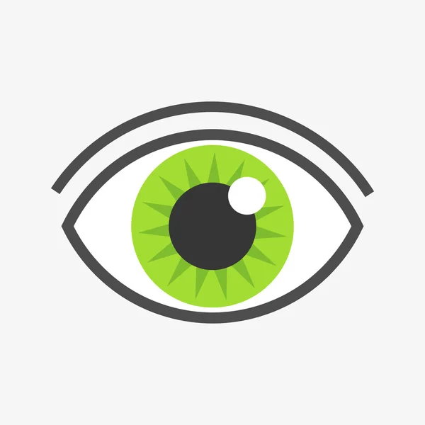 Μάτι πράσινο σύμβολο. — Διανυσματικό Αρχείο