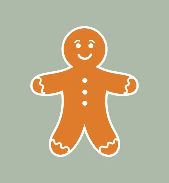 Cute gingerbread man — Stock Vector