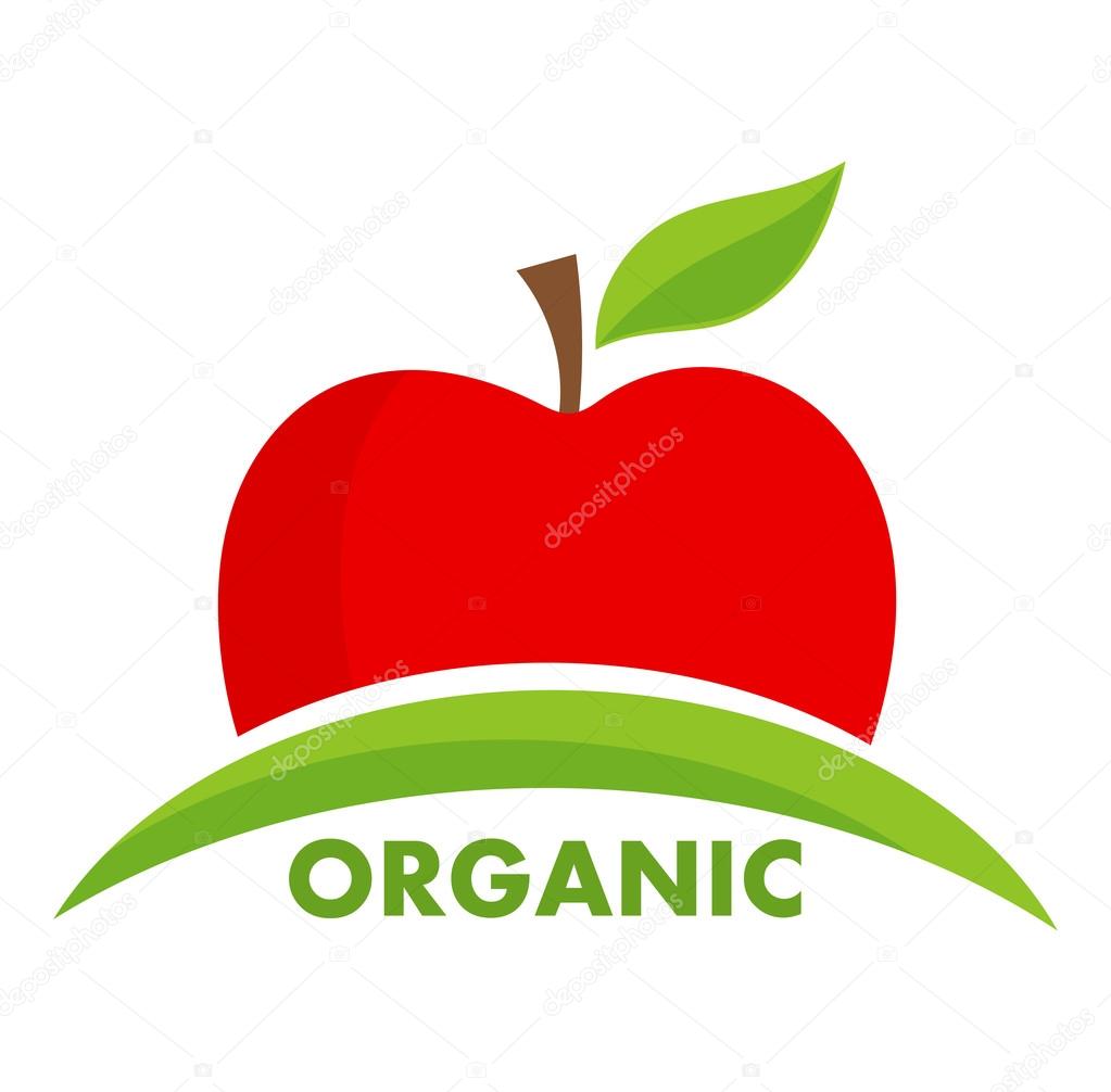 Organic apple logo