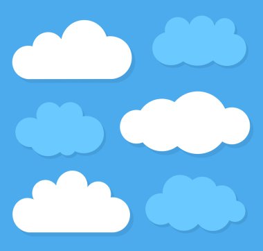 bulutlar. vektör çizim