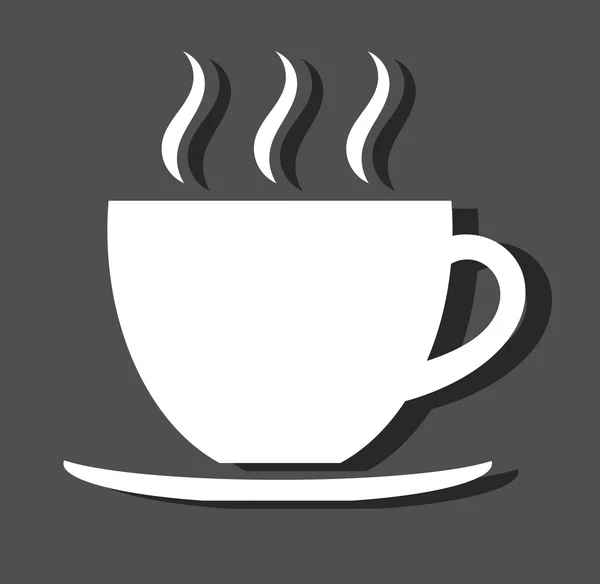 Beyaz kahve fincanı — Stok Vektör