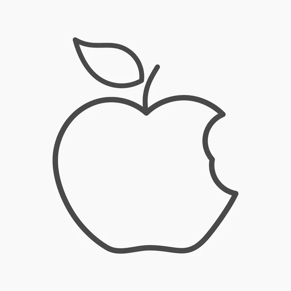 Ikonę apple liniowe — Wektor stockowy