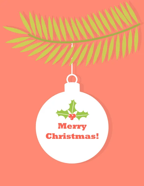 Christmas ball tag — Stock Vector