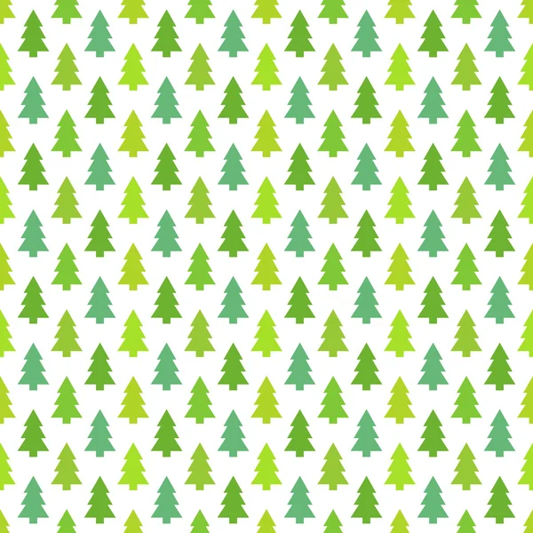 Green Christmas trees pattern — Stock Vector