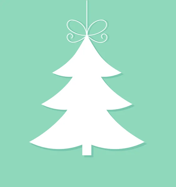 White Christmas tree ornament — Stockvector