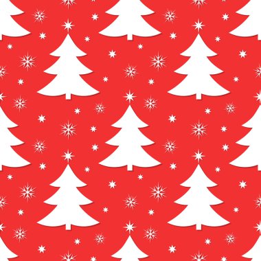  Noel ağacı kırmızı seamless modeli