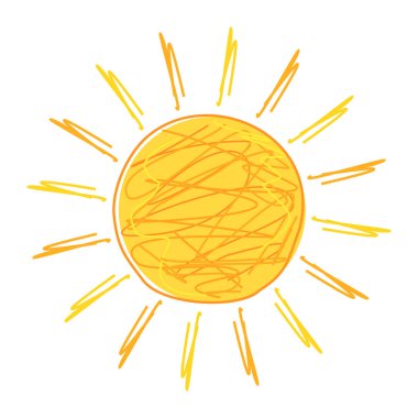 Güneş çizim doodle