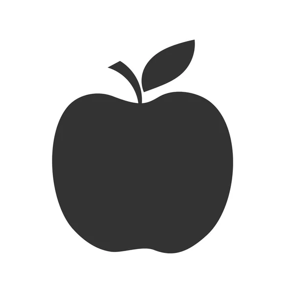 Siyah elma şekil simgesi — Stok Vektör