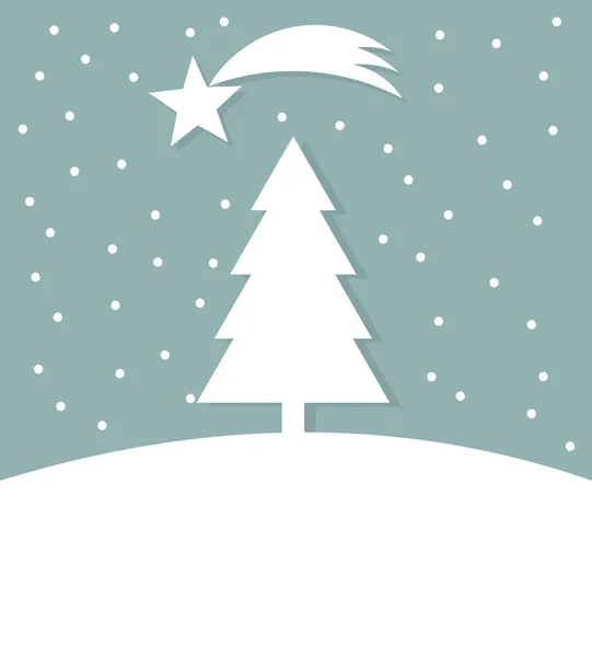 Tarjeta árbol de Navidad — Vector de stock