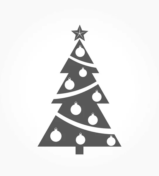 Kerstboom pictogram — Stockvector