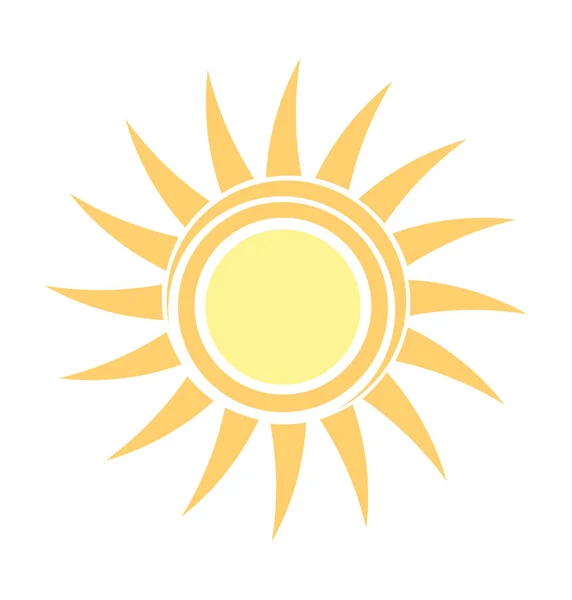 Symbolique icône du soleil — Image vectorielle