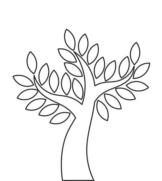 Forma del contorno del árbol — Vector de stock