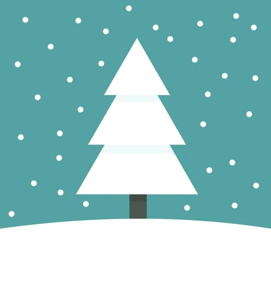 Winter kerstboom — Stockvector