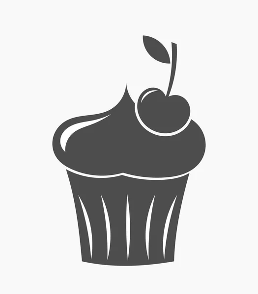 Vetor ícone cupcake — Vetor de Stock