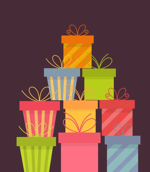 Stack of presents — Stock Vector