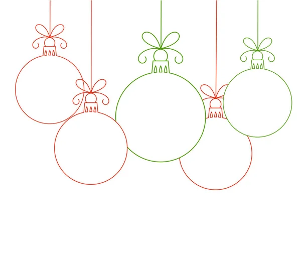 Christmas baubles vector — Stock Vector