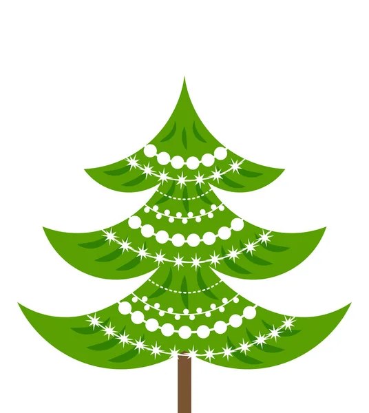 Vánoční stromeček zdobený — Stockový vektor
