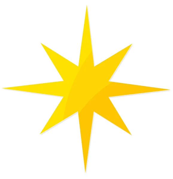 Christmas yellow star — Stock Vector