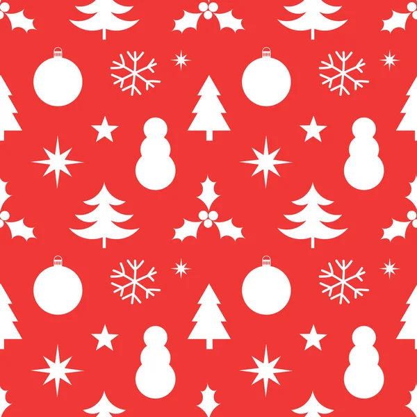 Christmas ornaments seamless pattern — Stock Vector