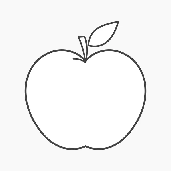 Vettore forma contorno Apple — Vettoriale Stock