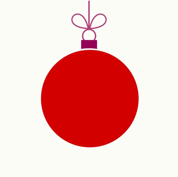 Roter Weihnachtsball — Stockvektor