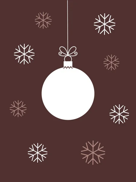 Bauble kerstkaart — Stockvector