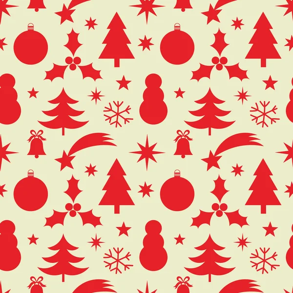 Vánoční červená vzor — Stockový vektor