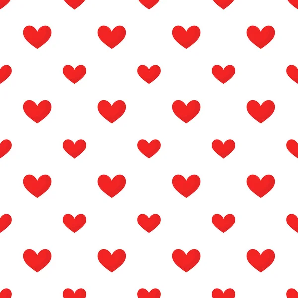 Röda hjärtan mönster — Stock vektor