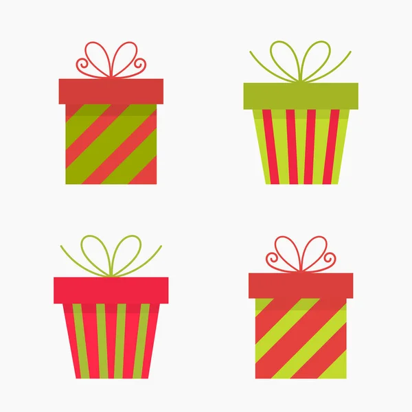 Christmas presents icons — Stock Vector