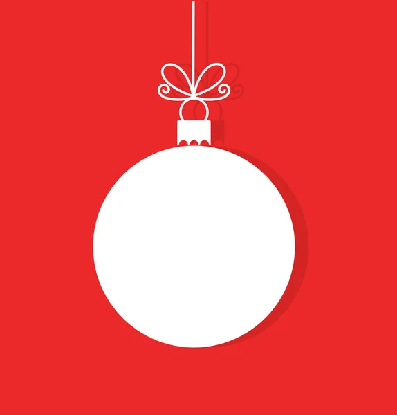 Kerstmis bauble witte tag — Stockvector