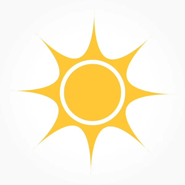 フラットなデザインの太陽のアイコン — ストックベクタ