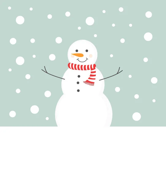 雪人围巾 — 图库矢量图片