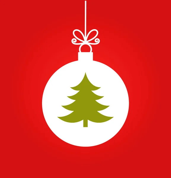 Bola de árvore de Natal — Vetor de Stock