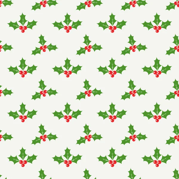 Holly seamless pattern — Stock Vector
