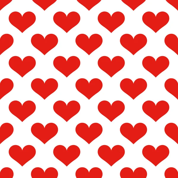 Röda hjärtan seamless mönster — Stock vektor