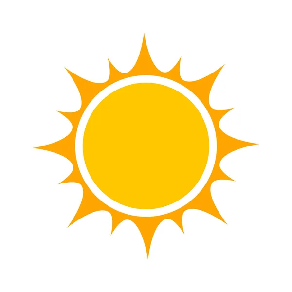 Flat design sun icon — Stock Vector