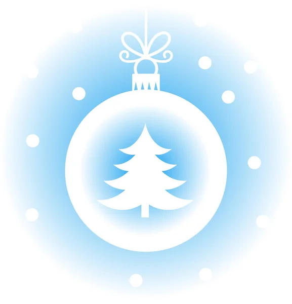 Χριστουγεννιάτικο δέντρο με μπιχλιμπίδι — Διανυσματικό Αρχείο