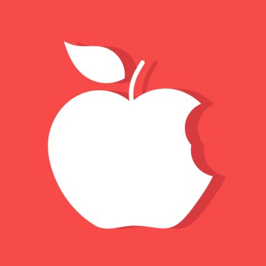 Isırıldı elma etiket