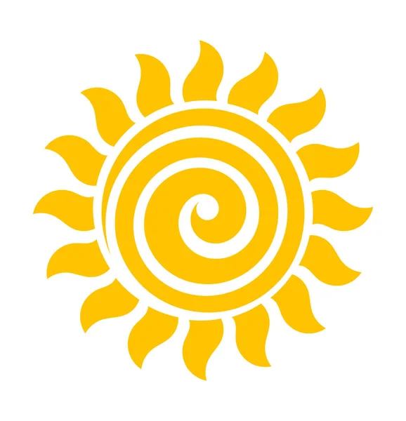 Swiel sun icon — Stock Vector