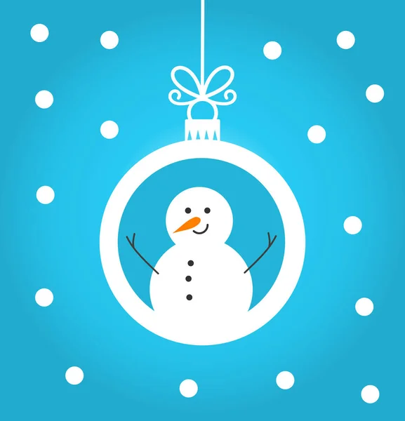 Vecteur bonhomme de neige Noël — Image vectorielle