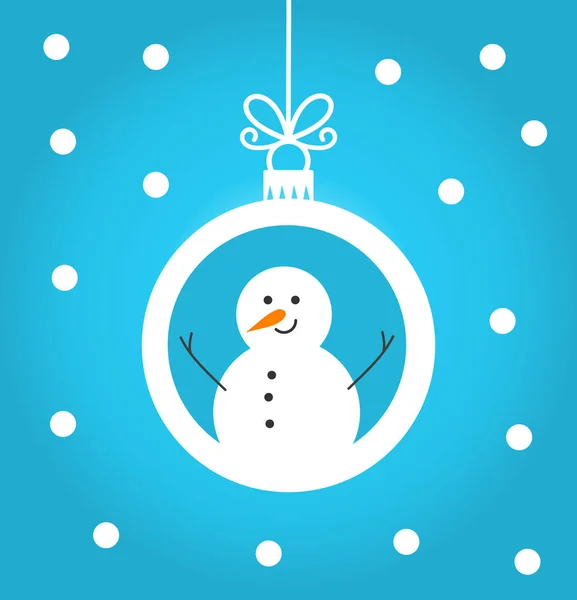 Christmas snögubbe vector — Stock vektor